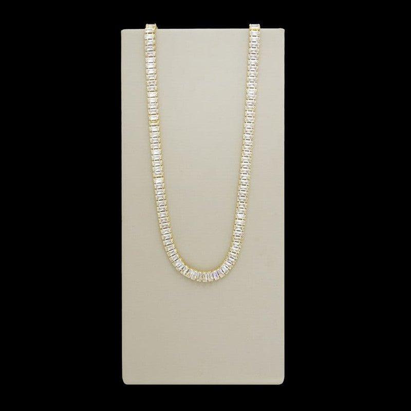 Colar Beguety zirconias brancas Folheado a ouro