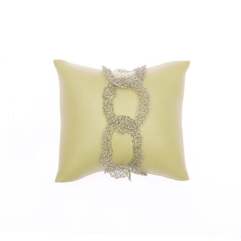 Pulseira Croche One folheada a rodio
