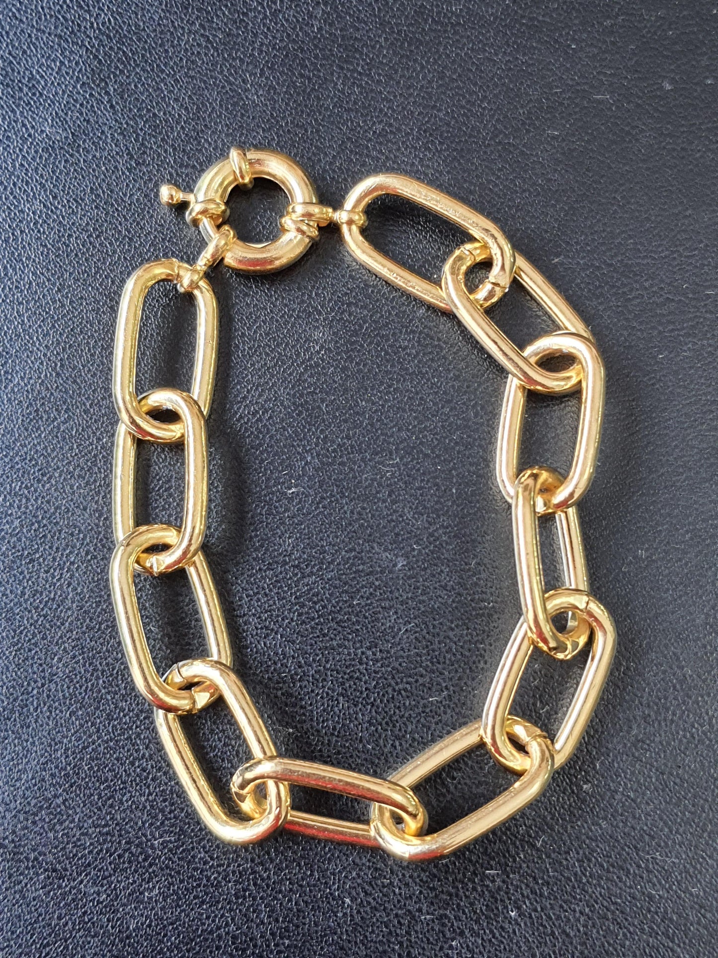 Pulseira Elsa elos longos folheados a ouro