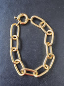 Pulseira Elsa elos longos folheados a ouro