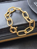 Pulseira Elsa elos longos folheados a ouro