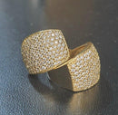 Anel Pavê Feminino Cravejado zircônias Banhado A Ouro