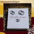 Brinco Sil two Argola zirconias coloridas folheado rodio