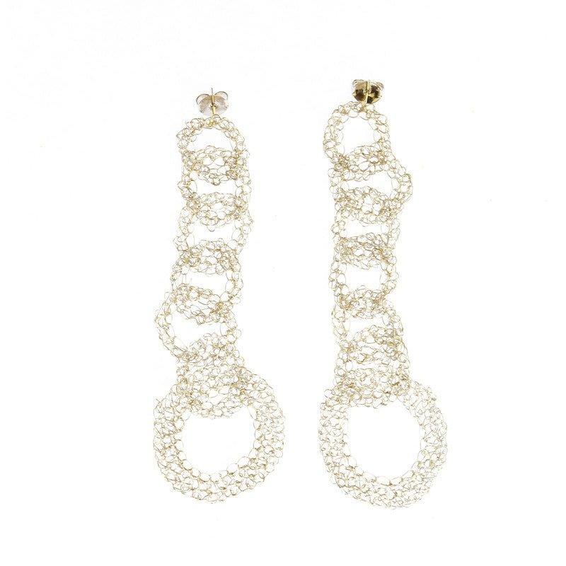 Brinco Croche Four folheado a rodio