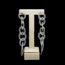 Brinco Croche Four folheado a rodio