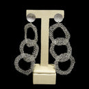 Brinco Croche Eight folheado rodio