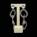 Brinco Croche Eight folheado rodio