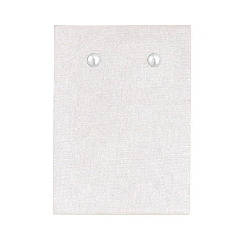 Brinco Bell bola lisa folheada a rodio