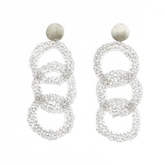 Brinco Croche Eight folheado rodio