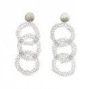 Brinco Croche Eight folheado rodio