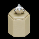 Anel Melissa com zirconias brancas folheado a rodio