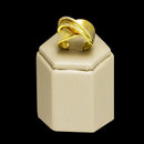 Anel Leila com zirconias brancas folheado a ouro