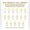 Anel solitário Lonely two zirconia rubi folheado a rodio