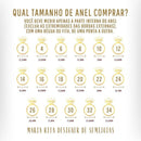 Conjunto Brinco solitário Anel solitario  In Love zirconias brancas folheado a ouro