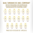 Anel Milla com zirconias brancas folheado a ouro