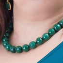 Colar Stone One pedras jade folheado ouro