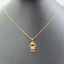 Pingente Menina Filha Coração Zirconia Folheado Ouro 18k