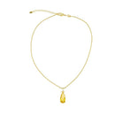 Colar Yellow zirconias brancas e amarela folheado a ouro