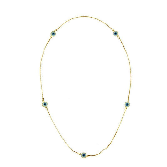 Colar Otavia Two corrente  olho grego folheado a ouro