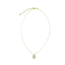 Colar  Rihana One gota zirconia branca folheado a ouro