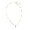 Colar Luz Two zirconia branca folheado a ouro