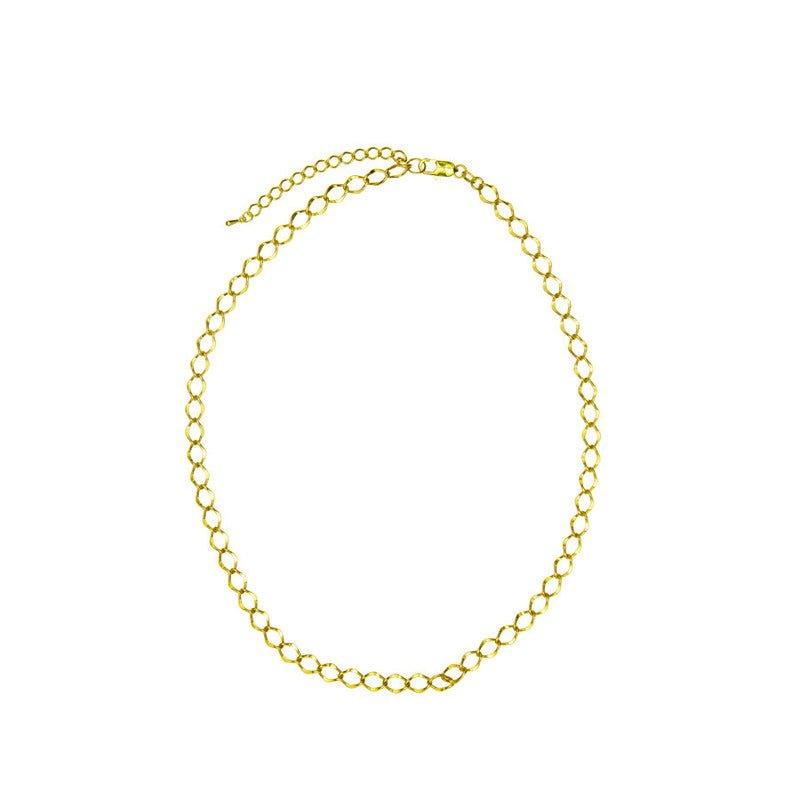 Corrente Amapola One elos folheados a ouro