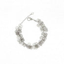 Pulseira Cora Two berloques corações folheada a rodio