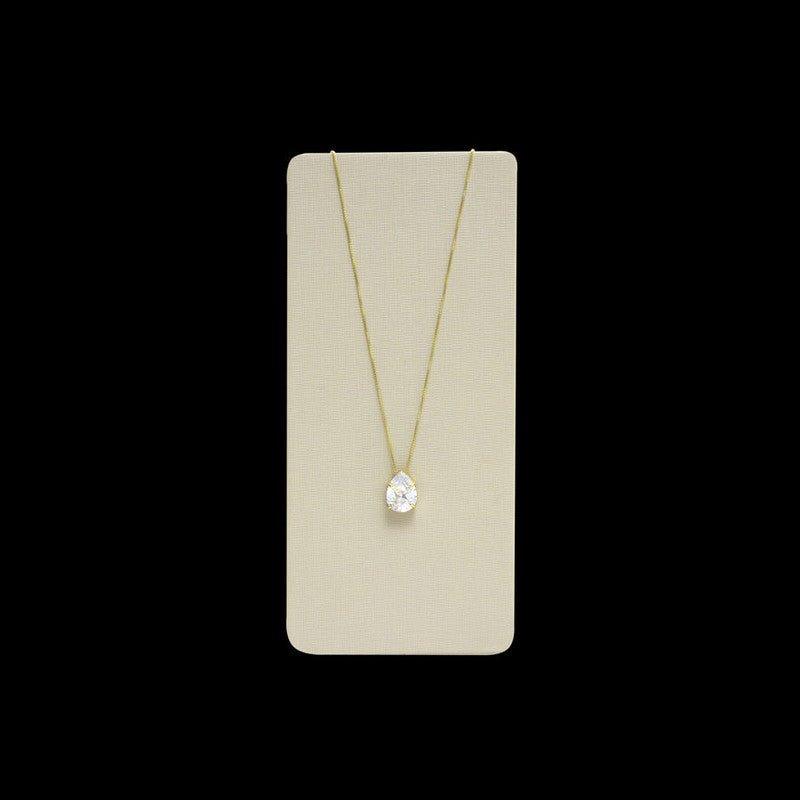 Colar  Rihana One gota zirconia branca folheado a ouro