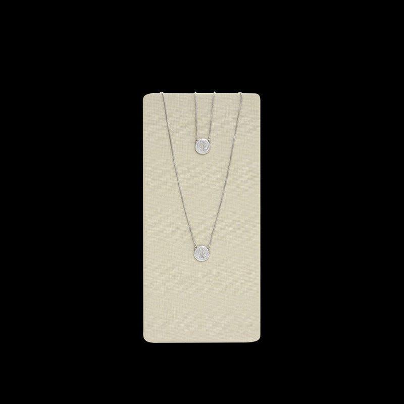 Corrente Escapulario Two São Bento folheado a rodio