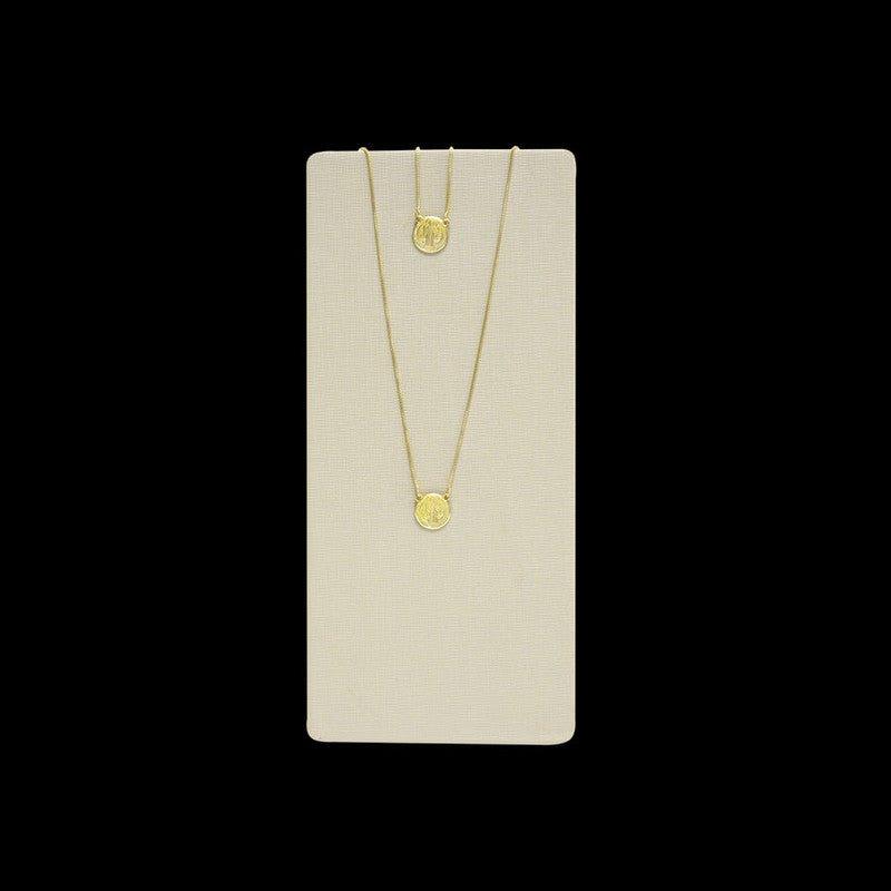 Corrente Escapulario Two São Bento folheado a ouro