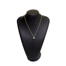 Colar Luz Two zirconia branca folheado a ouro