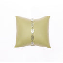 Pulseira Astride com folhas folheada a rodio