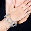 Pulseira  Croche One folheada a rodio