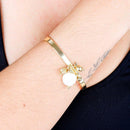 Bracelete Briana com madrepérola folheado a ouro