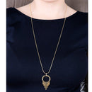 Colar Desejos zirconias brancas folheado a ouro