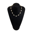 Colar  Mariana com zirconias cristal folheado a ouro