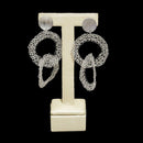 Brinco Croche Two folheadas a rodio