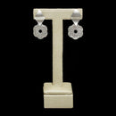 Brinco Luky fosco folheado a rodio