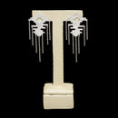 Brinco Holen fosco com correntes folheado a rodio