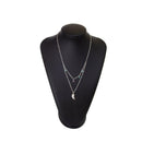 Colar Peper duplo com zirconias coloridas folheado rodio