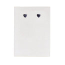 Brinco Cassia Two coração zirconia onix folheado a rodio