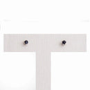 Brinco Lonely Three solitário zirconia onix folheado rodio