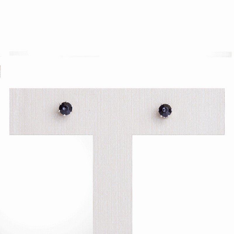 Kit Lonely One trio brincos zirconias onix folheado a rodio