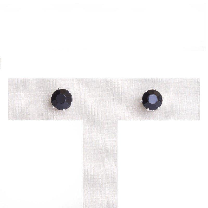 Kit Lonely Two trio brincos zirconias onix folheado a rodio