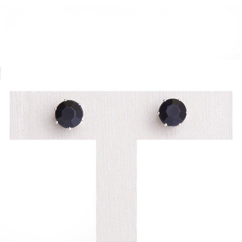 Kit Lonely Two trio brincos zirconias onix folheado a rodio