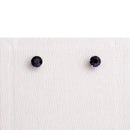 Brinco Lonely Four solitário zirconia onix folheado rodio