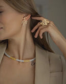 Brinco infinito folheado a ouro